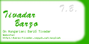 tivadar barzo business card