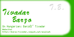 tivadar barzo business card